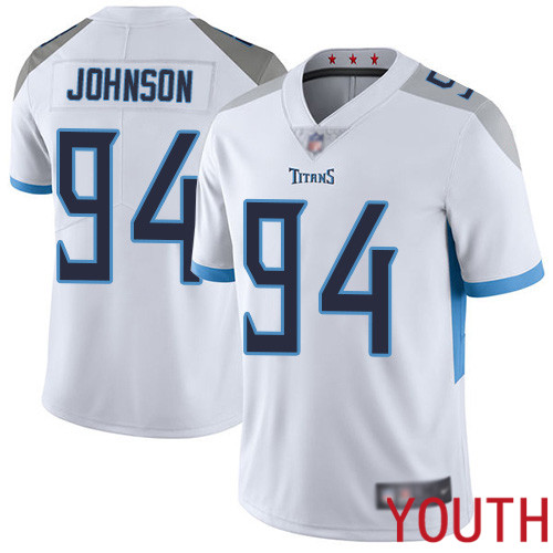 Tennessee Titans Limited White Youth Austin Johnson Road Jersey NFL Football #94 Vapor Untouchable->tennessee titans->NFL Jersey